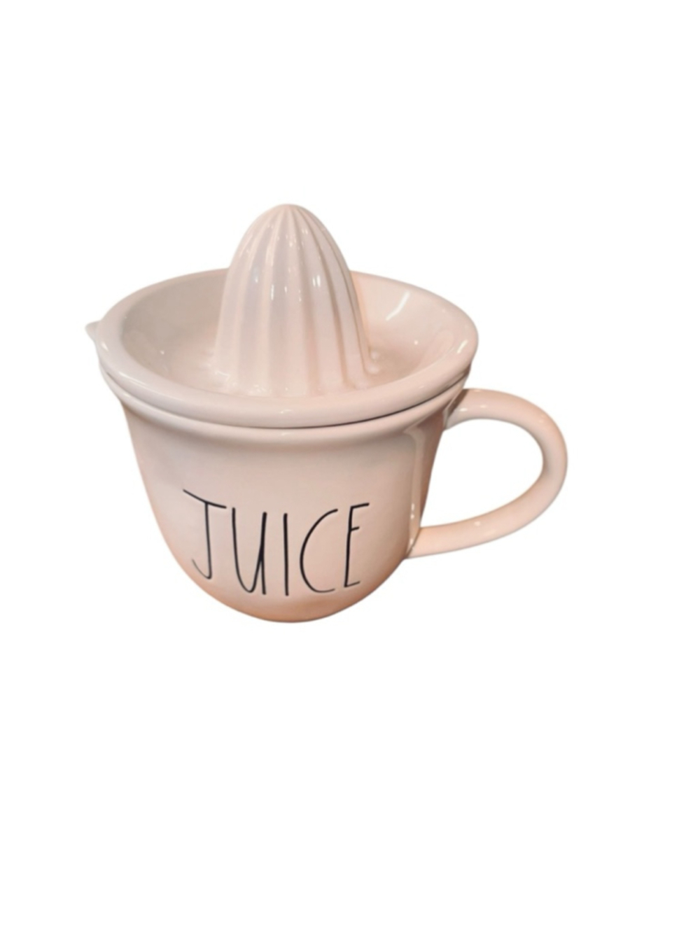 Rae Dunn Cream & Black 'JUICE' Ceramic Citrus Juicer One Size